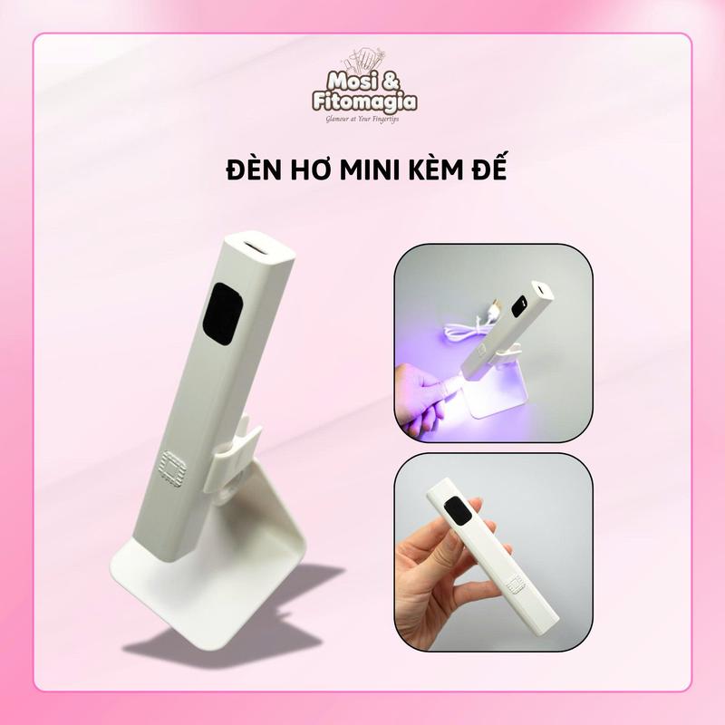 ƯU ĐÃI TRONG LIVE Đèn Hơ Gel Mini Cầm Tay 1 Ngón HAND LIGHT Có Giá Đỡ Chữ L - Đèn Hơ Gel Tích Điện - Bảo hành 1 tháng