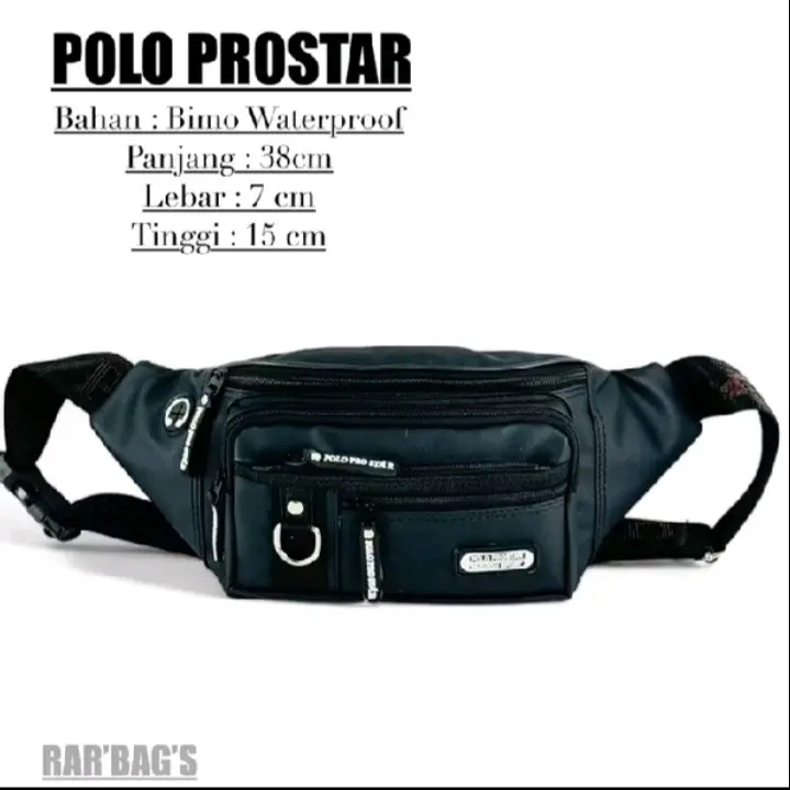 tas slempang pria wanita waist beg tas pinggang POLO PROSTAR 0