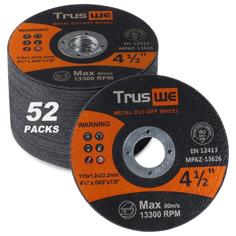 TikTok Shop Cut Off Wheels 4 1 2 Inch 52 Pack 4.5 Cut Off Wheel Metal and Stainless Steel Cutting Wheel for Angle Grinder