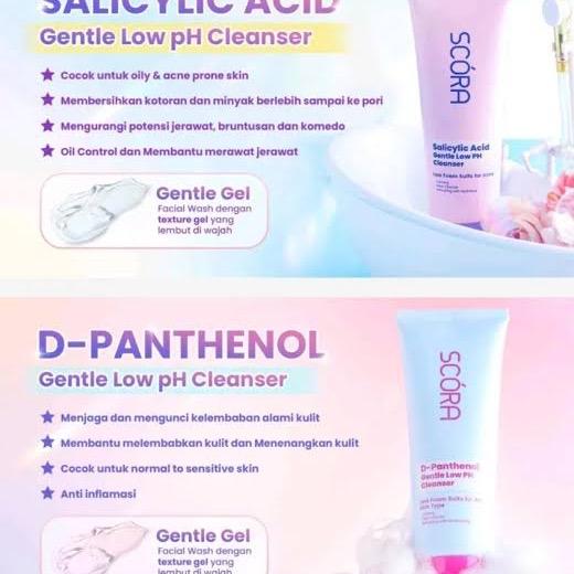 SCORA 1% Salicylic Acid Gentle Low pH Cleanser Sabun Cuci Muka Face Wash Oily AcneProne Skin Membersihkan Kotoran Wajah 5