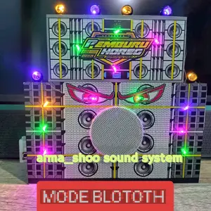 Sound System Miniatur Sound Horeg Siap Bunyi dengan Bluetooth & Micro-SD Speaker 2inch Baterai Cas Termasuk