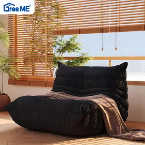 GreaME Sofa Santai/Sofa Ulat Bergaya Nordik/Ruang Tamu Kamar Tidur Kursi Panjang Tunggal/Beludru Yang Nyaman