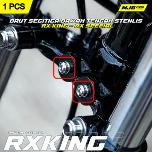 BAUT M6X1CM DRAT 10 BAUT SEGITIGA BAWAH TENGAH RX KING RXS RXK YT STENLIS ( 1 PCS BAUT )