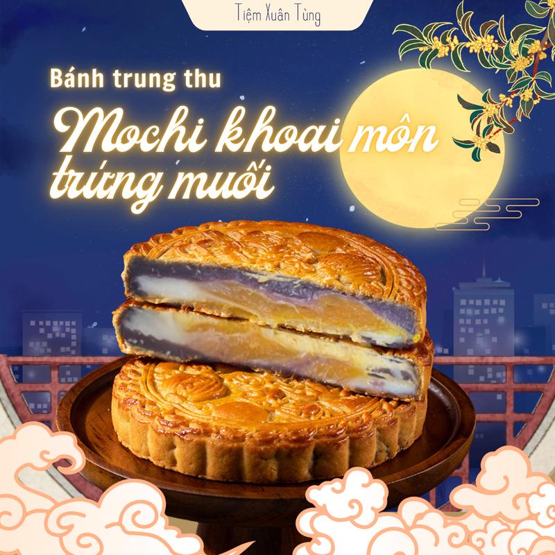Combo 2 bánh trung thu nướng mochi trứng 300gram