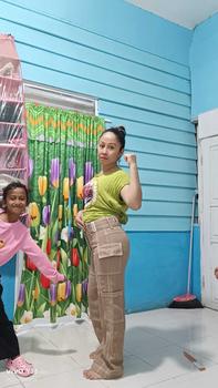 Product Review of HANDS UP - JINISO Cargo Baggy Celana Jeans Wanita Highwaist from K**h A**a 2