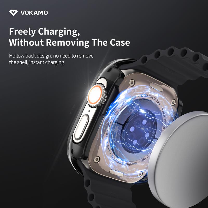 Ốp Ốp Lưng Sốc Cho Apple Watch Ultra 49Mm, VOKAMO, Ốp Viền Bảo Vệ Chống Sốc Linh Hoạt Bền, Dành Cho iWatch 49Mm 3