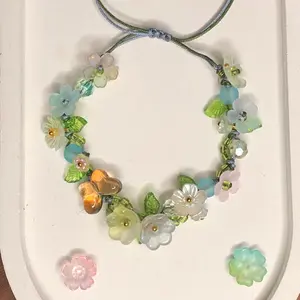 Fairy Bracelet Greeny Dawn- Light Emerald/Gelang Serut Aesthetic by lilybom