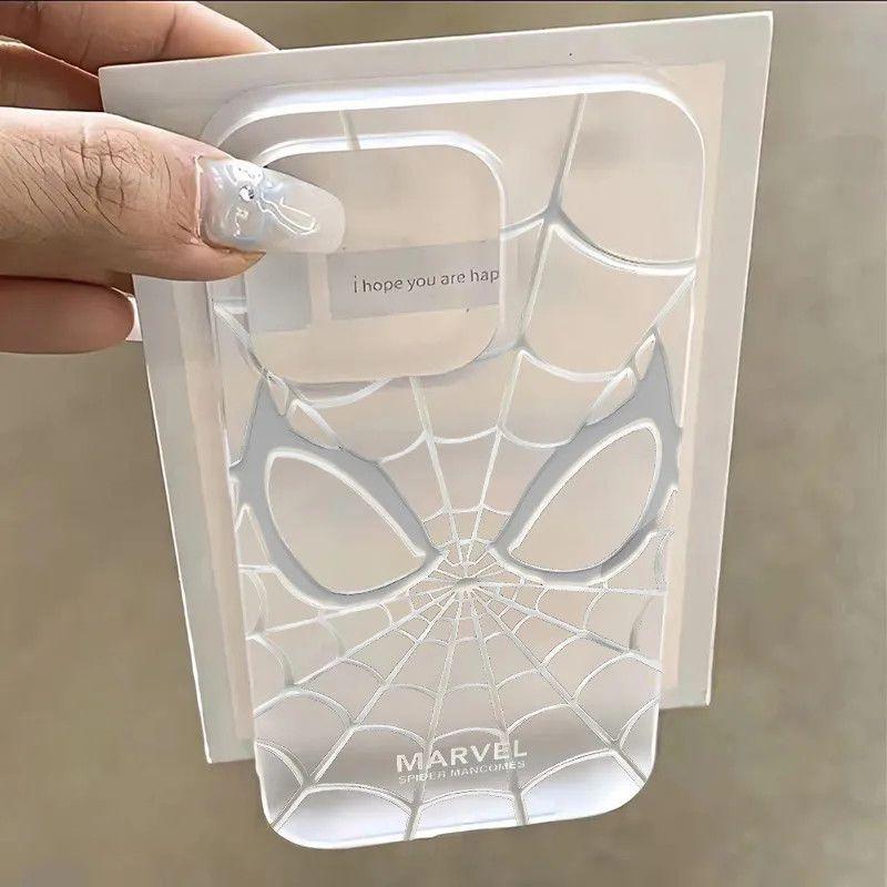 Spider-Man Net dành cho iPhone 17 / 16/15/14 / 13/12/11 trong suốt da cảm giác chống vàng nhẹ mỏng vỏ bảo vệ vỏ điện thoại hút từ tính