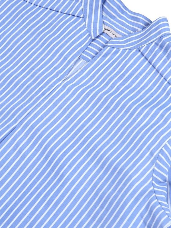 Greenlight Kemeja Wanita Biru Stripe Shirt 3/4 Sleeve Blouse Mikiya HP-N04012521 1
