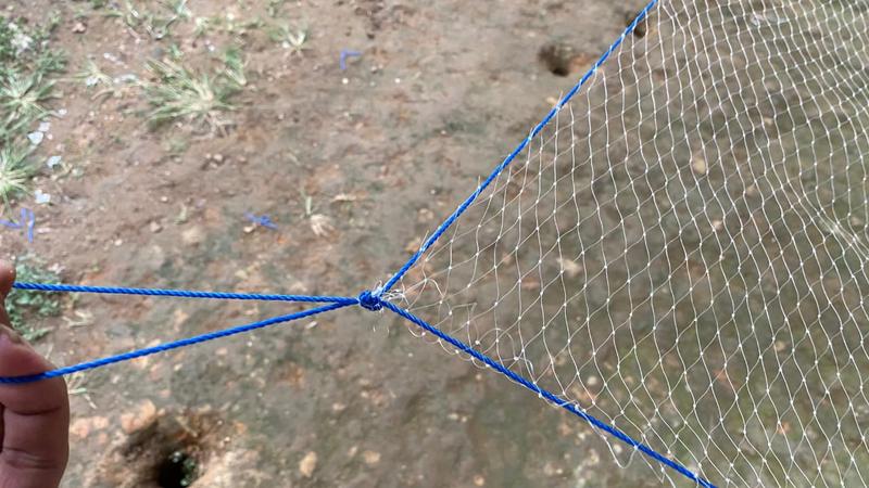 Product Introduction of Jaring Anco Penangkap Ikan Tradisional Lubang 1 1/4 Inchi Senar 0,28 - Ukuran 2x2 Meter 13