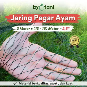 Jaring Pagar Kandang Ayam Lebar 3 Meter Panjang 13-16 Meter (Lubang 2cm X 2cm) Material Berkualitas Awet dan Kuat
