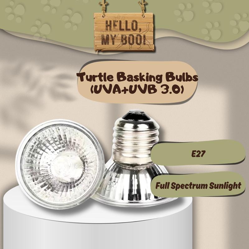 【Turtle Basking Bulbs】Reptile Heating Bulb/UVA+UVB 3.0 Light/Lampu ...
