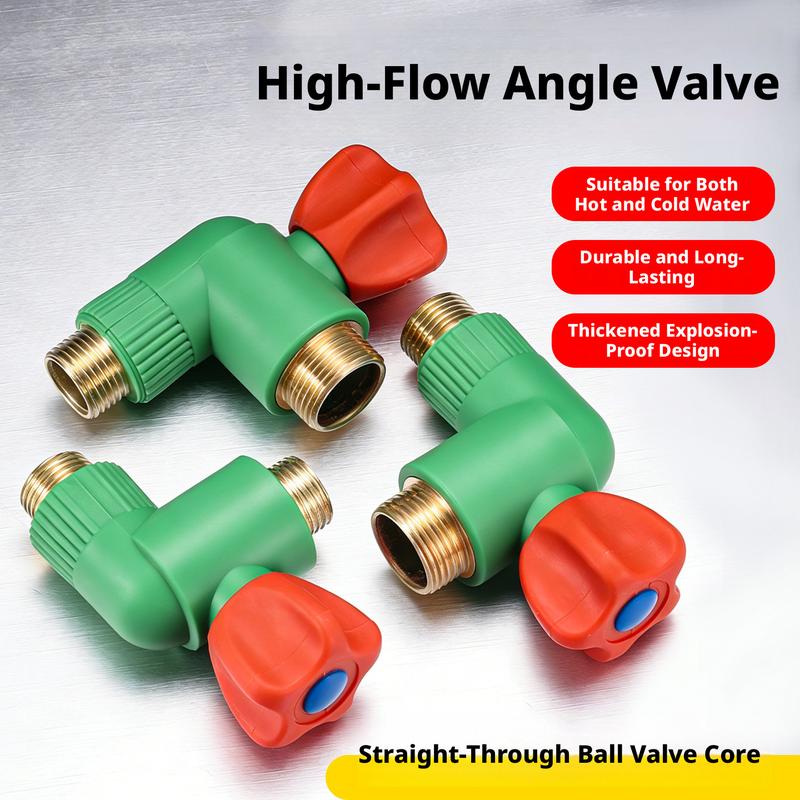Van góc PPR ren 1/2" & 3/4" nâng cấp mới, thiết kế thẳng, chịu lực cao, chống…