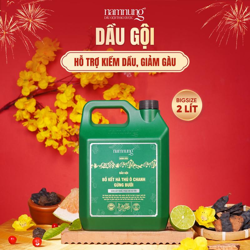   FLASH SALE   Sắp cháy hàng  Dầu gội thảo dược bồ kết NamNung hỗ trợ giảm rụng giảm dầu Can bigsize tiết kiệm 2 lít Chăm sóc tóc Dưỡng tóc nữ - Giảm 39% 