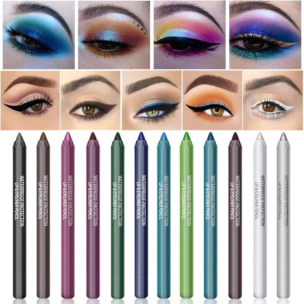 14 Colors Waterproof Eyeliner Pencil Beginner Makeup Pencil Makeup Eyeliner Blooming Liner Eye B2C3