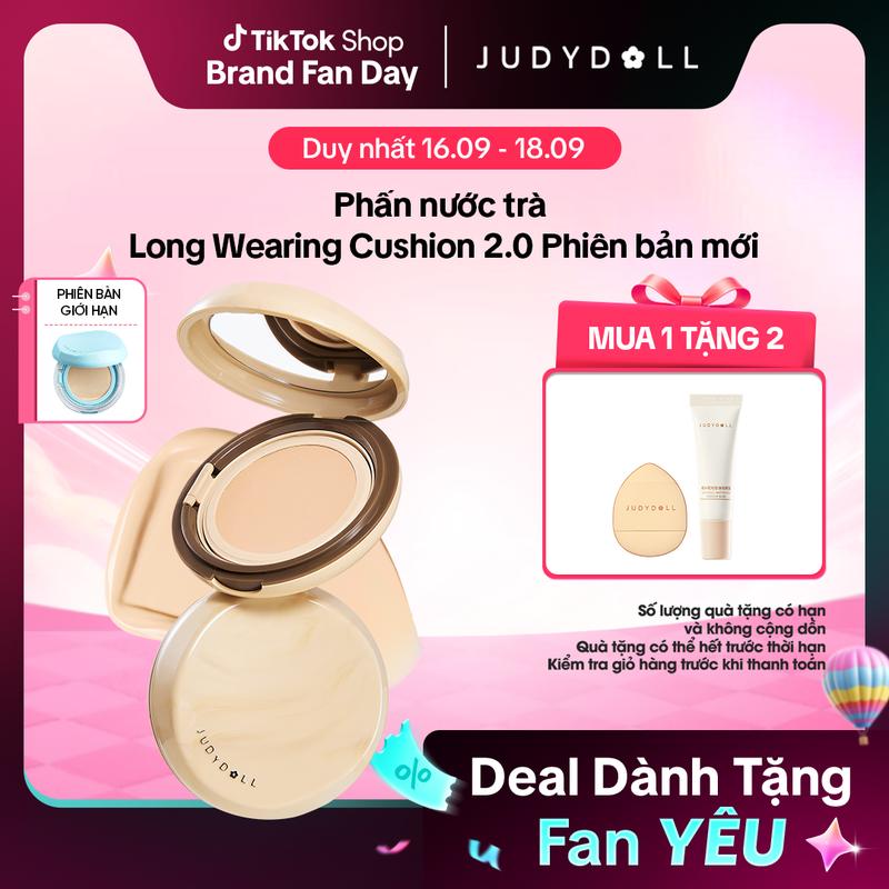 Phấn Nước Trà Lâu Trôi JUDYDOLL Long Wearing Cushion - Bản 2.0 Che Phủ Tiệp da…