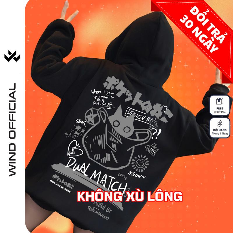  Áo hoodie nam nữ Không Xù Lông WIND TOROTO Nỉ 2 Da áo khoác zip dây kéo nỉ bông thời trang local brand unisex chống nắng 