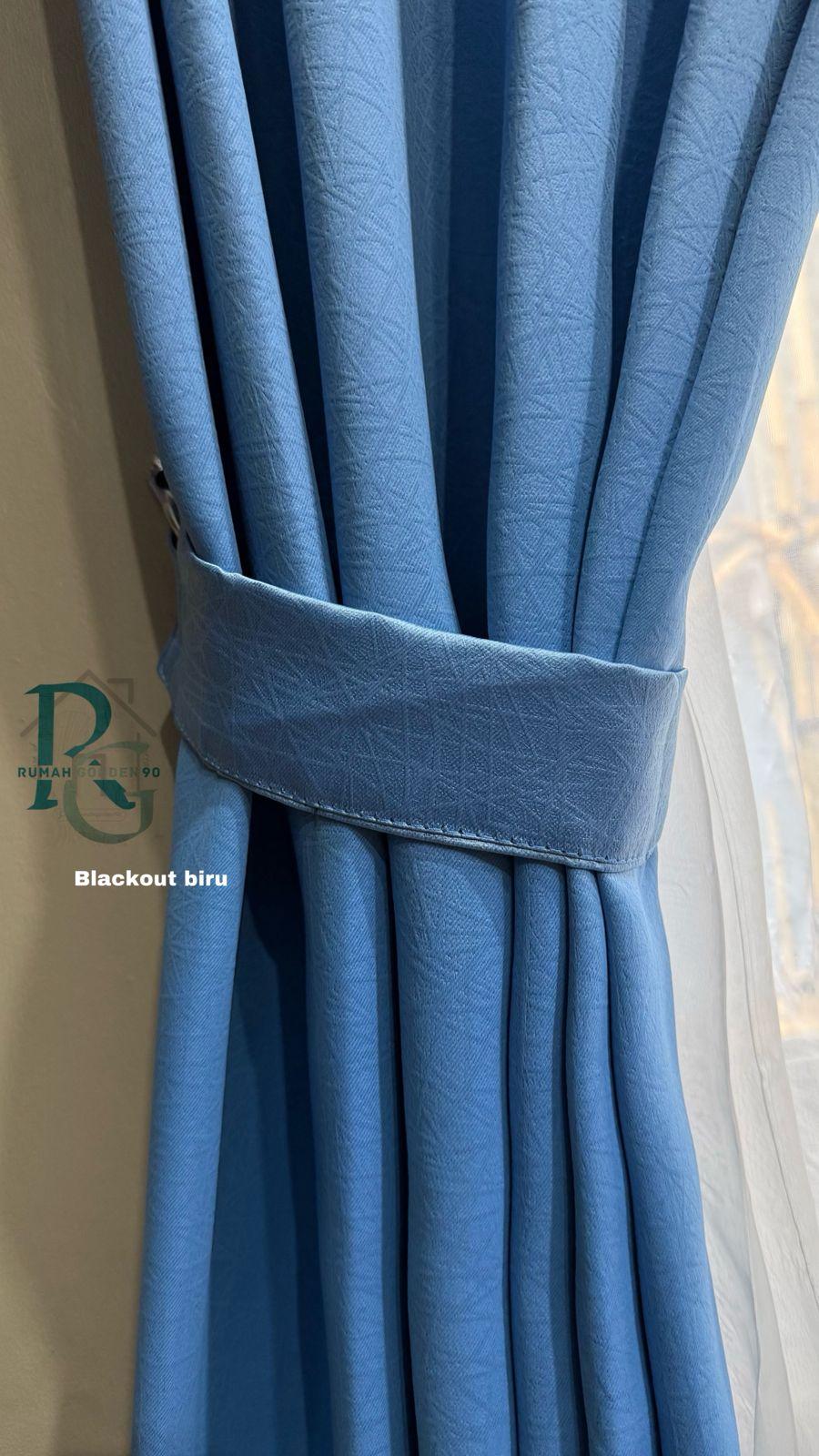 Gorden Jendela Dan Pintu Kamar Aesthetic Gordeng Penyekat Ruang Tamu Minimalis Polos Bahan Blackout Tebal Serat Embos sudah terdapat Tali