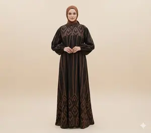Gamis Gaun Abaya Terbaru Kekinian Murah Lebaran Tania By Leamore Butik