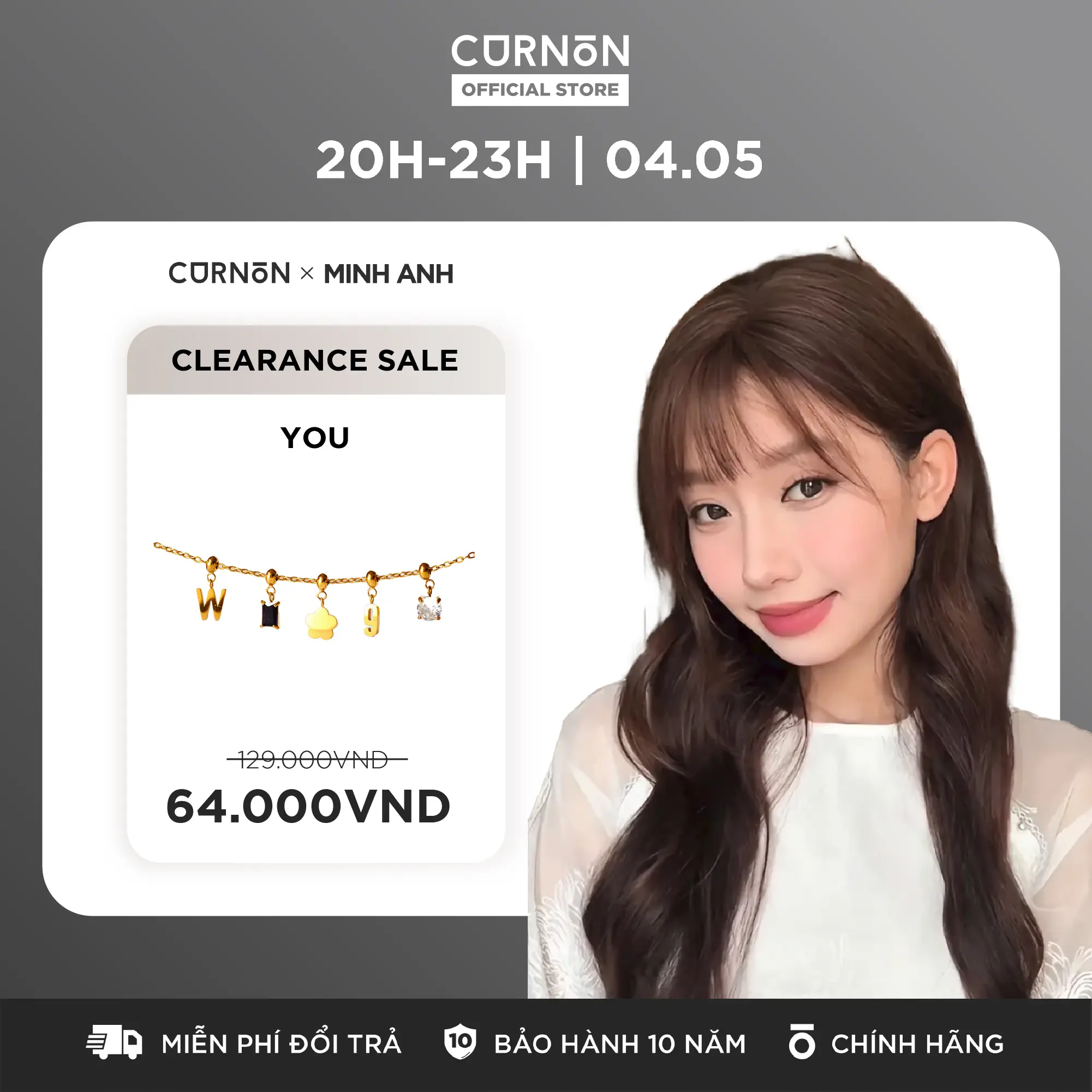 [Curnon x Minh Anh 04/05] ["YOU" Collection] Vòng cổ/ Vòng tay đính Charm Curnon - Trang Sức, Phụ Kiện Thời Trang Cá Tính, Sáng Tạo Với Thiết Kế Sang Trọn