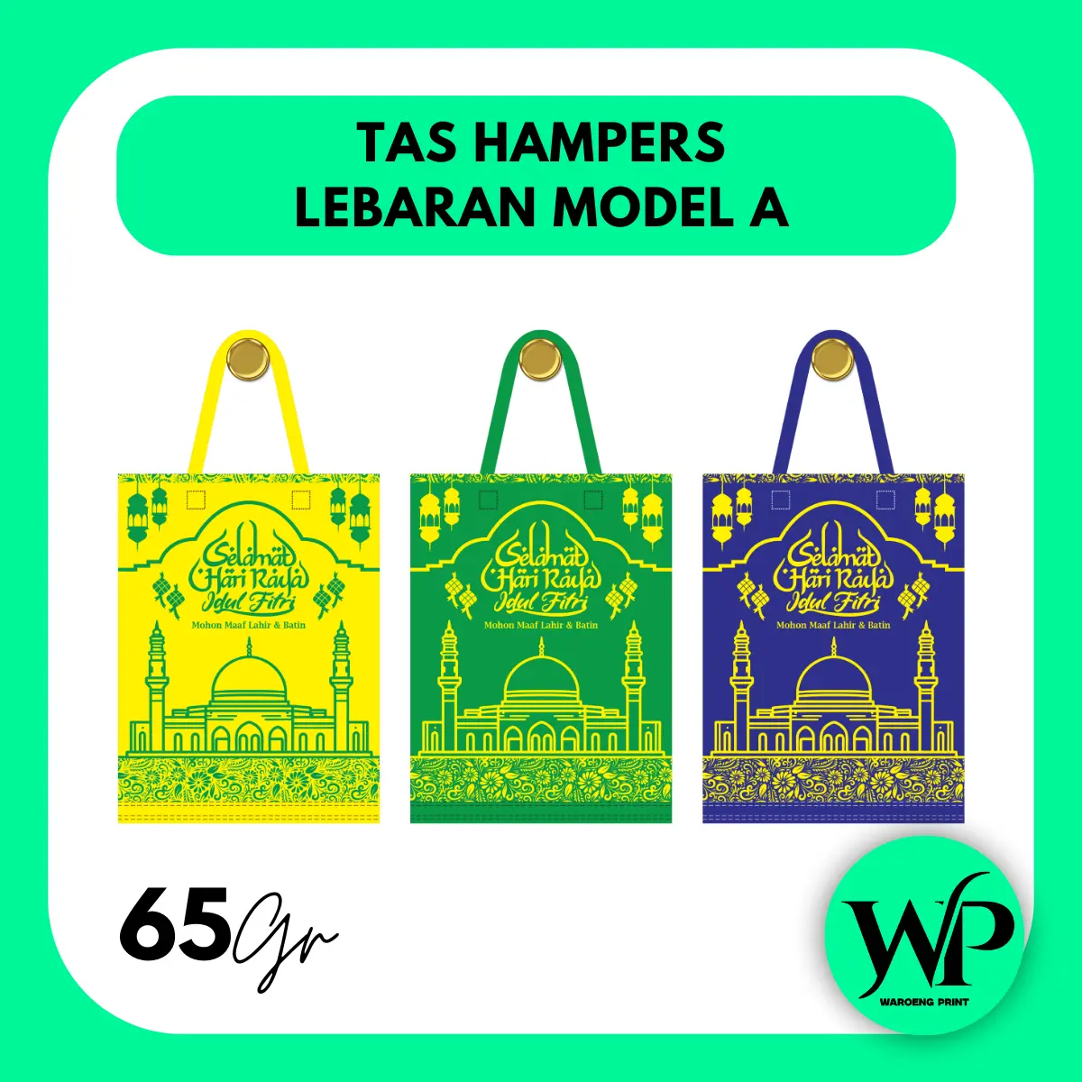 Tas Bingkisan Parcel Type A 65gr | Spunbond Lebaran Idhul Fitri 1446 Hijriah 2025