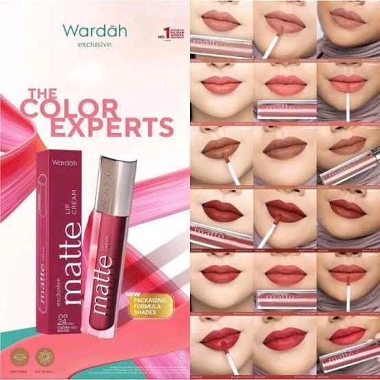 Wardah Matte Lip Cream.tekstur lip cream lembut untuk aplikasi sekali oles dengan warna merata.matte finish intens yang tahan lama. 0