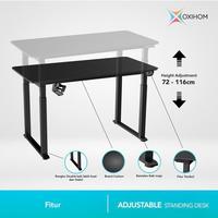 Gambar Dual Kaki Meja Naik Turun Hidrolik Kokoh Kuat Stabil OXIHOM FL40 - 140x70 Hitam Hitam dari Abditama Living Kota Depok 2 Tokopedia