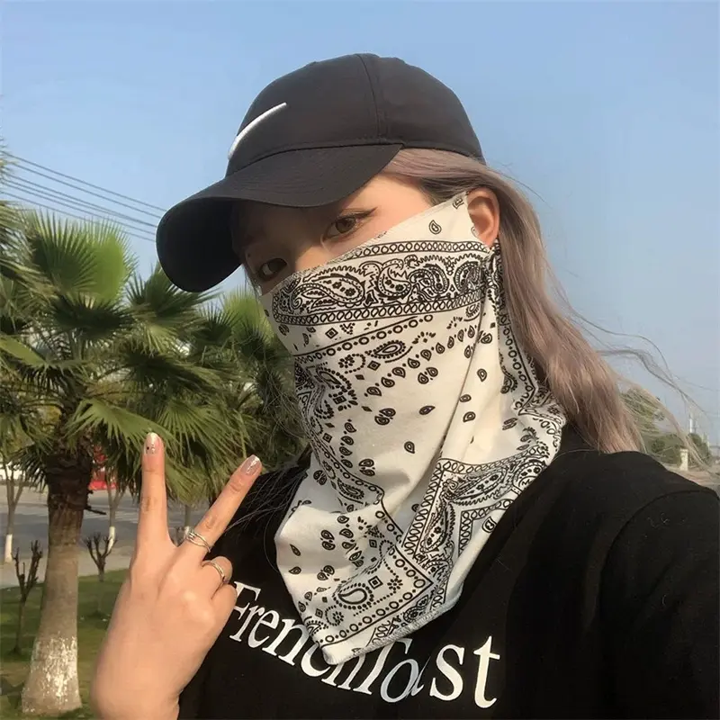 Full Face Sun Protection Mask - UV Protective Summer Cycling with Built-in Neck Cover, Breathable Ice Silk Veil for Complete Sun Block