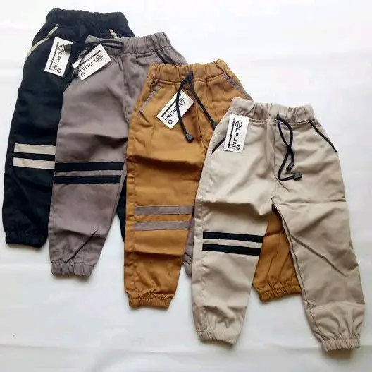 celana chinos jogger anak 1-10 tahun paket 4pcs Anak-Anak Kancing 1