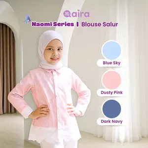 Qaira Blouse Anak Perempuan Lengan Panjang Striped Naomi Series