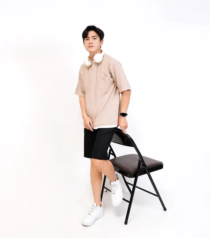 Aveexy Oversized T-shirt Korean Style Kaos Cotton Combed 24s Polos Pria Oversize Allsize 4