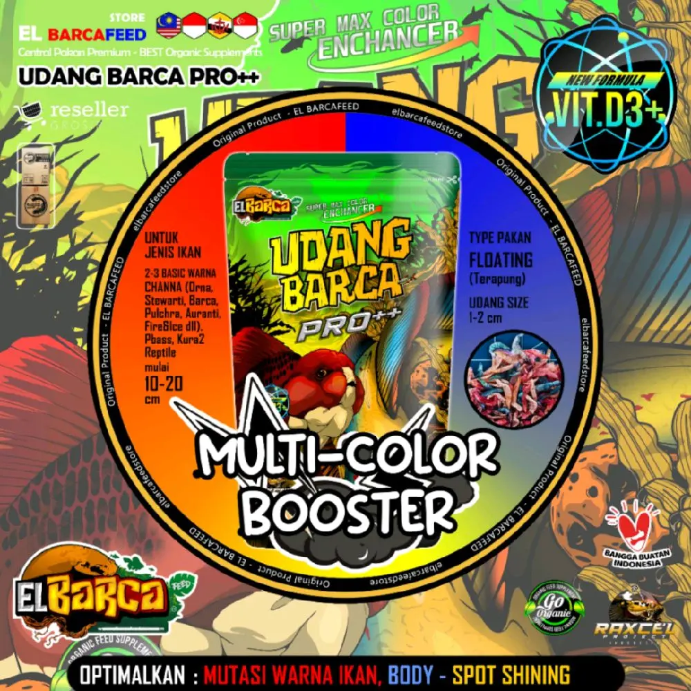 Udang Barca Pro++ Multi Color Boster Repack 5gr
