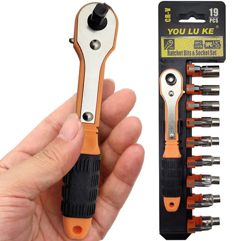 Kunci Sok Set 46 Pcs Kunci 27 Kunci 40 Kunci 10 Socket Wrench Mata Obeng Dilengkapi Box Penyimpanan - Kunci L Set Lengkap Kunci Sok Pas Set Tool Mobil Motor / Universal Lengkap 4