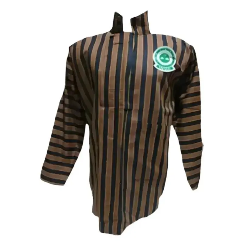 Set baju surjan lurik tradisional pria dewasa adat jawa-Baju pria adat jogja solo Motif 1