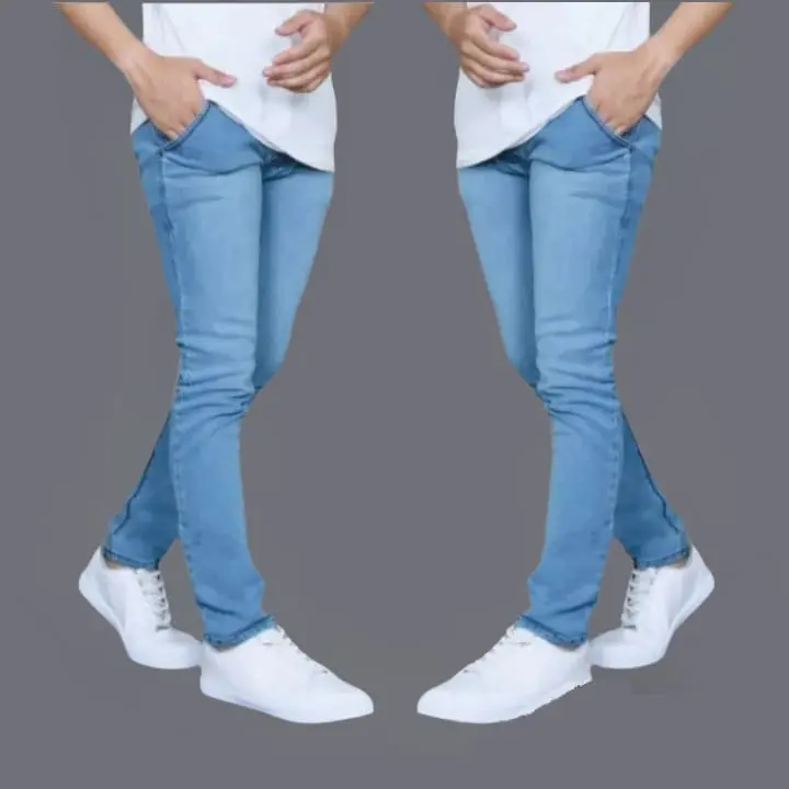 CELANA PANJANG JEANS PRIA MODEL PENSIL SLIMFIT SIZE 27 S/D 38 Denim Hitam Skinny Melar Soft Stretch