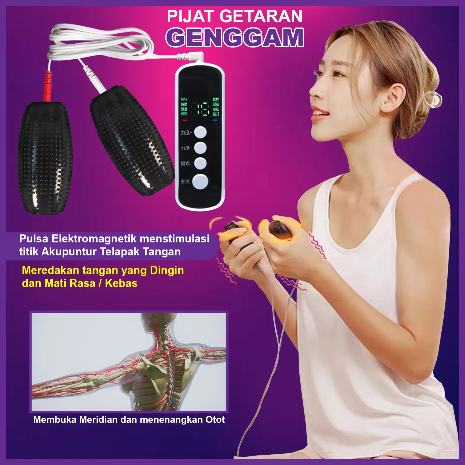 Terapi Getar Genggam Tangan, Solusi Tangan Kebas, Lancarkan Peredaran darah