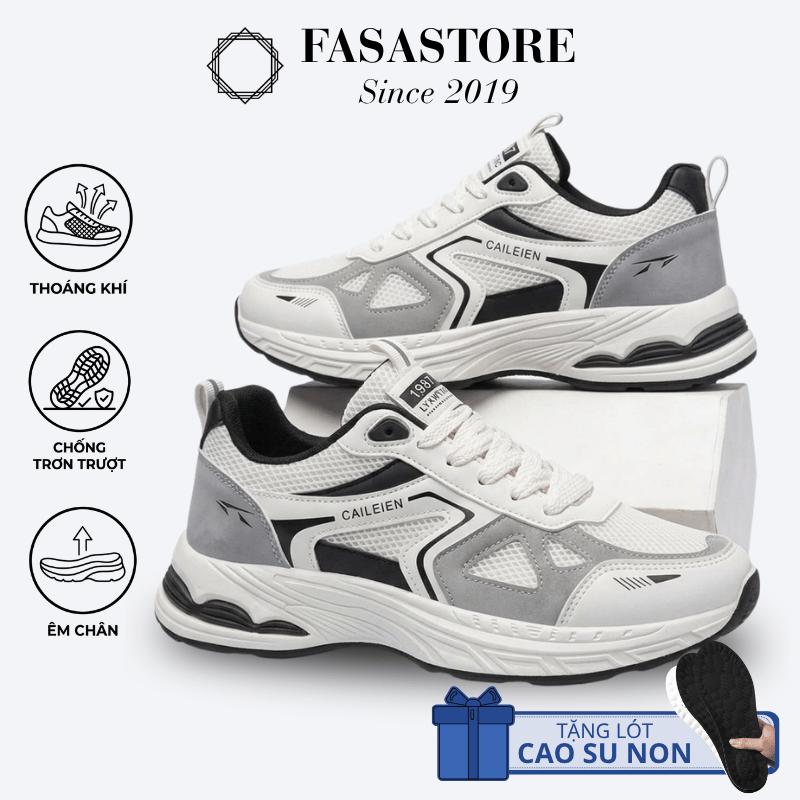 Giày Sneaker Nam Phối Jean FASASTORE Kiểu Dáng Thể Thao Đế Dày Phong Cách Năng Động