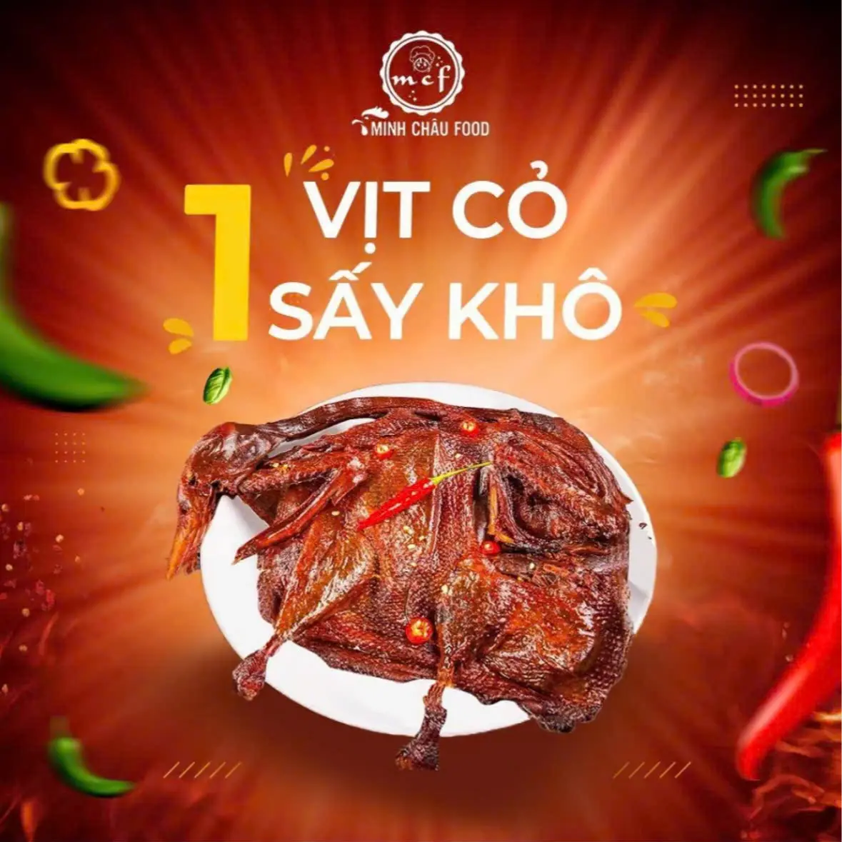 Vịt cỏ sấy khô hương vị cay tê, vịt sốt cay, đồ ăn vặt, by Minh Châu Food Snack Thức Ăn