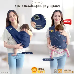 BABYLEON Gendongan Bayi 0-3Th Gendongan Bayi Samping GEOS Spons BY-44-05 Gendongan Terbaru 2023 Gendongan Kaos Multifungsi Gendongan Bayi Sling Baby Carrier Hipseat