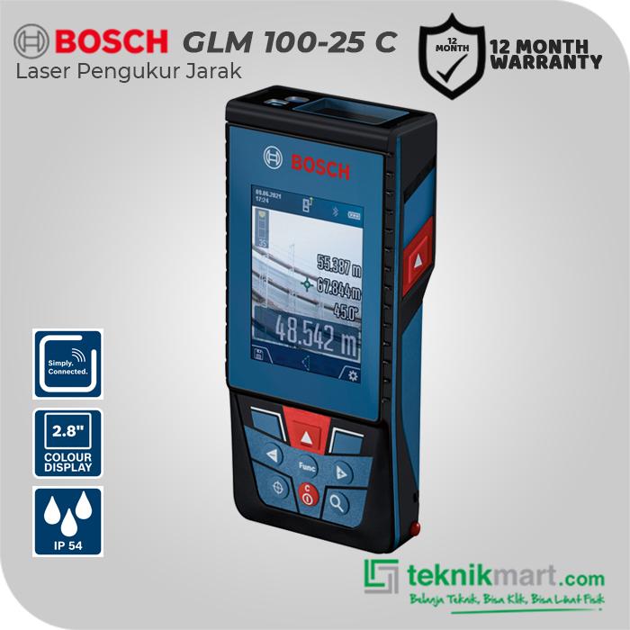 Gambar Bosch Laser Range Finder / Pengukur Jarak Laser GLM 100-25 C dari Teknikmart Kota Administrasi Jakarta Barat Tokopedia