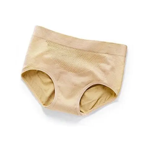 Celana Dalam Wanita Briefs Elastis Seamless Mid Waist Bahan Katun 4