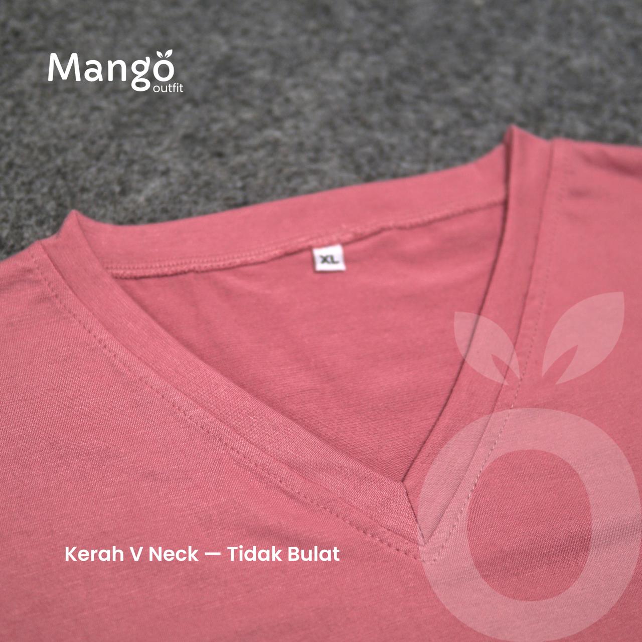 MANGO - PAKET ISI 3 pcs Kaos polos wanita Vneck Baju Lembut Melar  Nyaman  Oblong Atasan Dewasa Katun