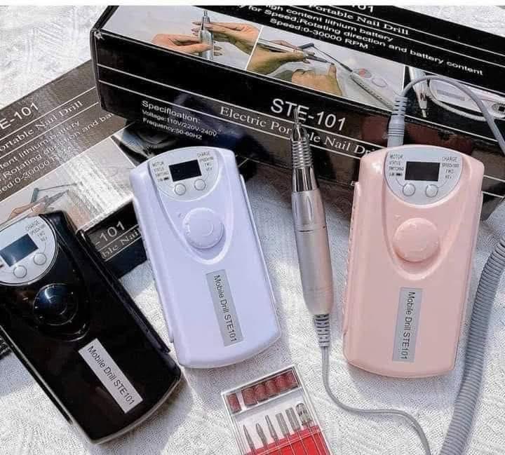  Máy mài nail tích điện STE 101 chính hãng - Máy mài móng cầm tay chuyên dụng bảo hành 3 tháng 