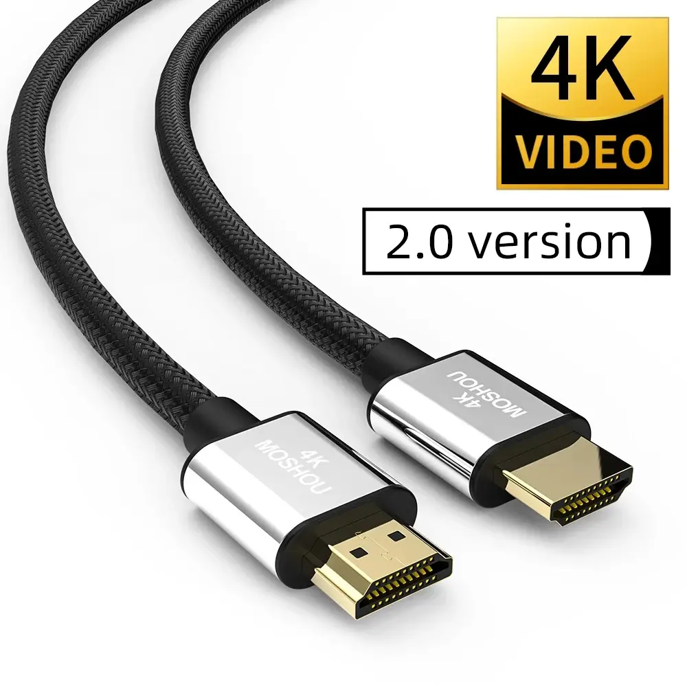 Certified HDMI 2.0 Cables 4K 2.0b 4K@60Hz HDR ARC Video Male to Male Compatible With Apple TV PS4 NS Projector Amplifier Accessories