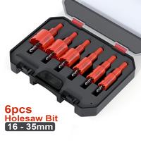 Gambar ALLEFIX Set Mata Bor Hole Saw 6Pcs 16-35MM Baja HSS & M42 Kekerasan Tinggi Cocok untuk Kayu PVC dan Gipsum - 6910 - 6910 dari ALLEFIX Kota Surabaya 1 Tokopedia