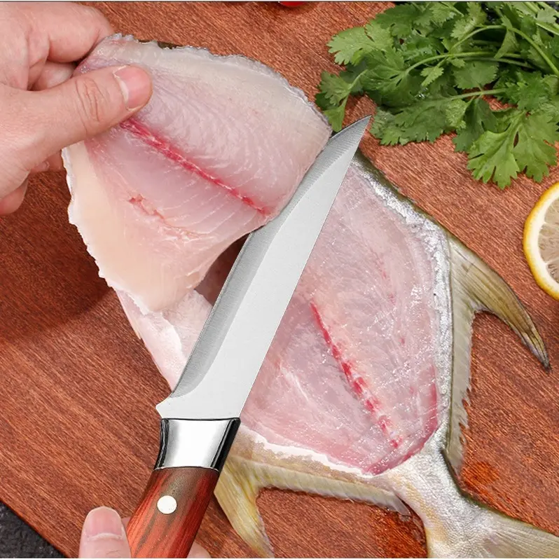 BONE KNIFE PISAU TULANG PISAU SURVIVAL PISAU DAGING PISAU KOKI PISAU JEPANG SUPER TAJAM PISAU AUTDOOR 4