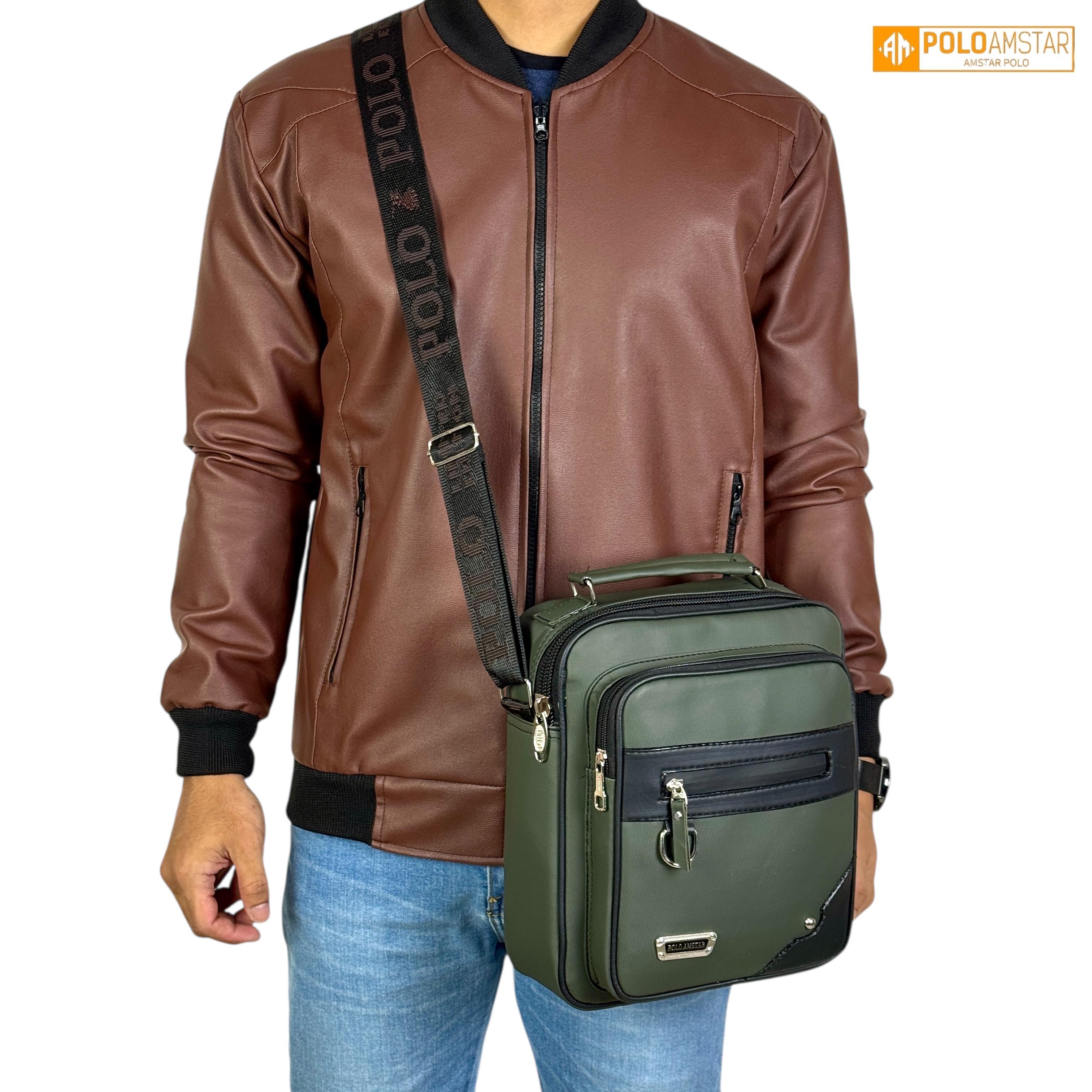POLO AMSTAR Slingbag Tas Pria Selempang Bahu Casual 3 Ukuran