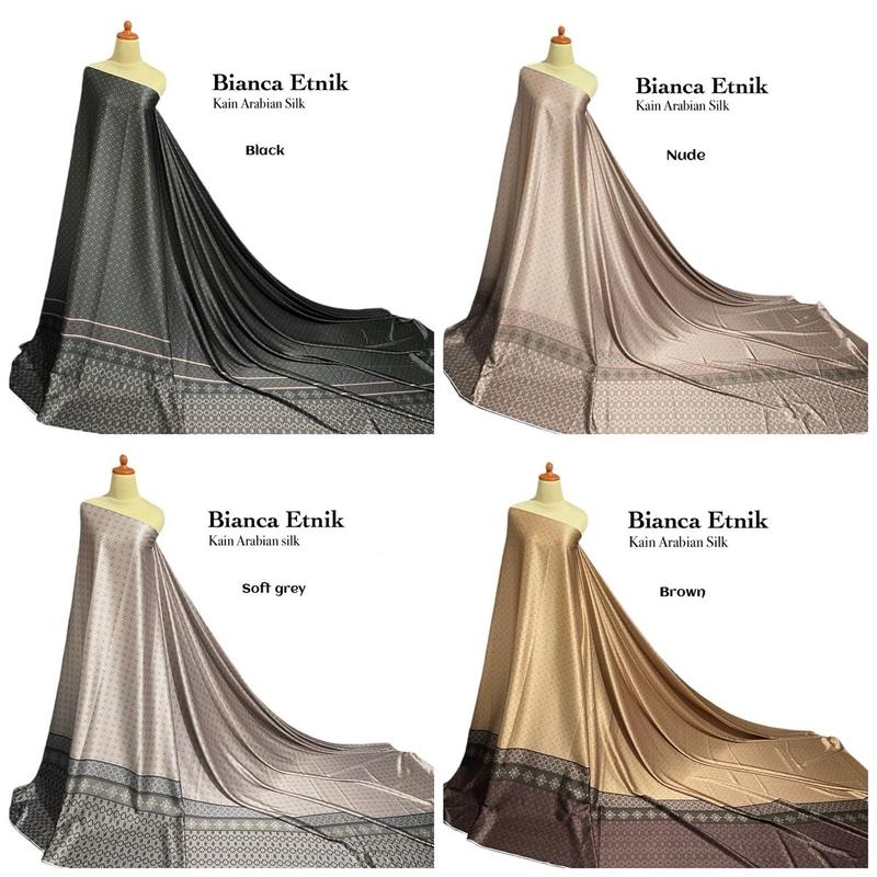 BIANCA ETNIK ARABIAN SILK | KAIN METERAN MOTIF | COD | HARGA SETENGAH METER 1