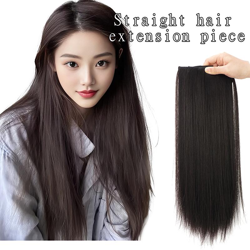 Mảnh Tóc Giả Vô Hình Liền Mạch, Bộ Ba Mảnh, Tóc Thẳng 45CM / 60CM, Miếng Dán Nối Tóc Bồng Bềnh Tăng Cường, Để Tóc Giả Nam phím  tóc  giả tóc  giả  nguyên  đầu  thẳng 7