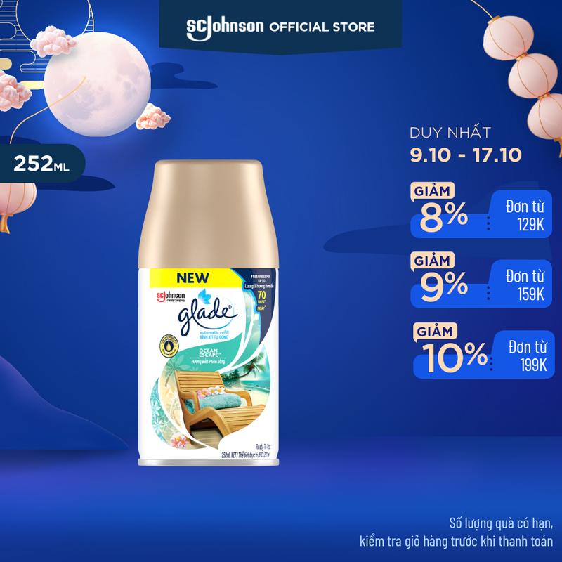 GLADE Lõi Xịt thơm phòng tự động Hương Biển Phiêu Bồng 252ML